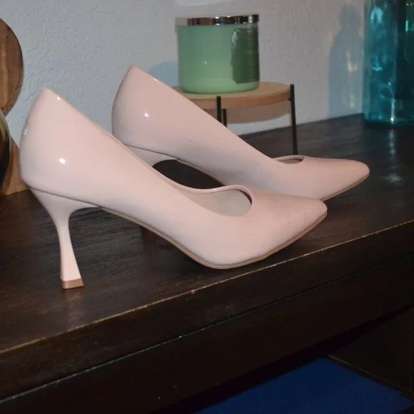 Pre-owned ANNA pink pointed toe covered heel size 10 - Picture 4 of 6